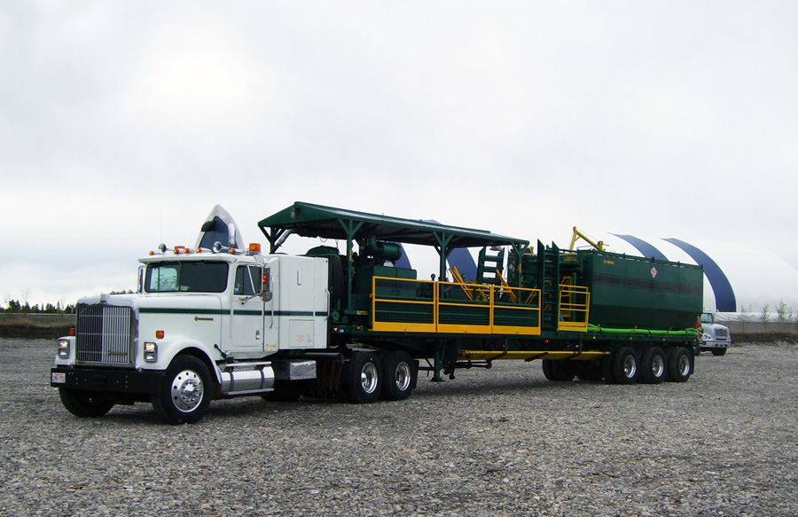 Pump Truck #47, part of Ringer Well's extensive Well servicing rigs for the Oil & gas industry.