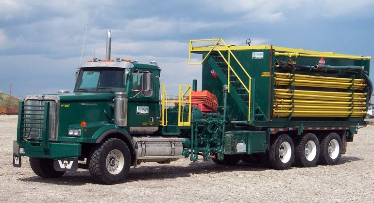 Pump Truck #46 - Ringer Well's Oil & Gas fleet serving Alberta, Saskatchewan, USA and South America.